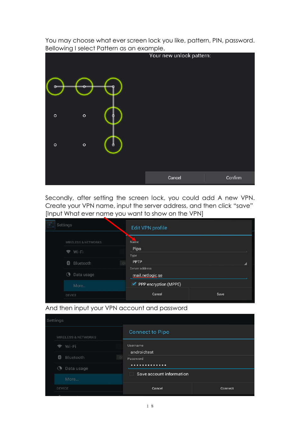 PiPO Max-M7 pro 3G User Manual | Page 18 / 27