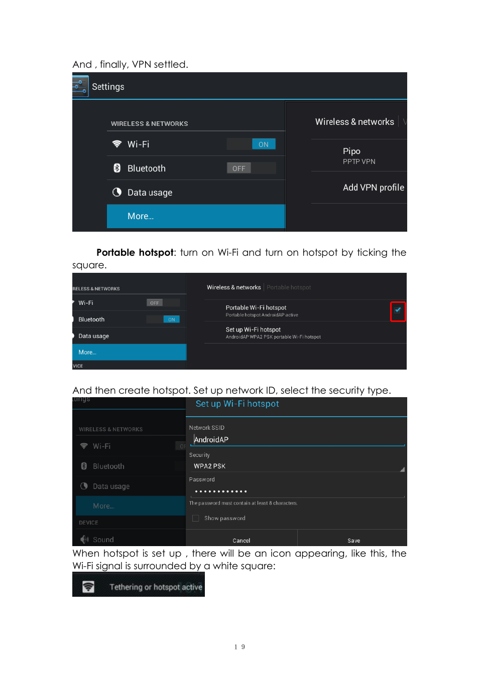 PiPO Max-M7 pro 3G User Manual | Page 19 / 27