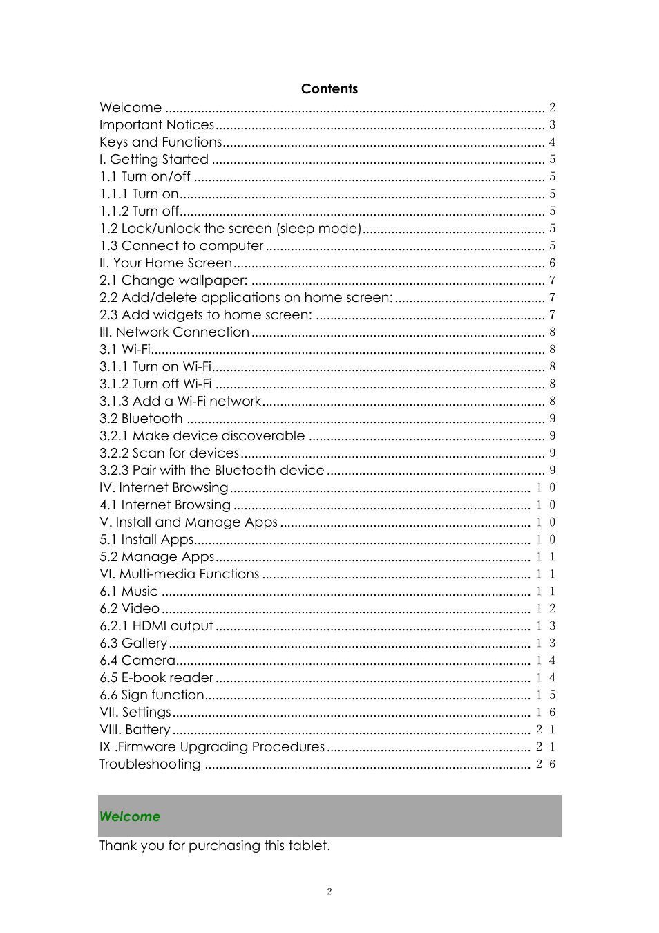 PiPO Max-M7 pro User Manual | Page 2 / 26