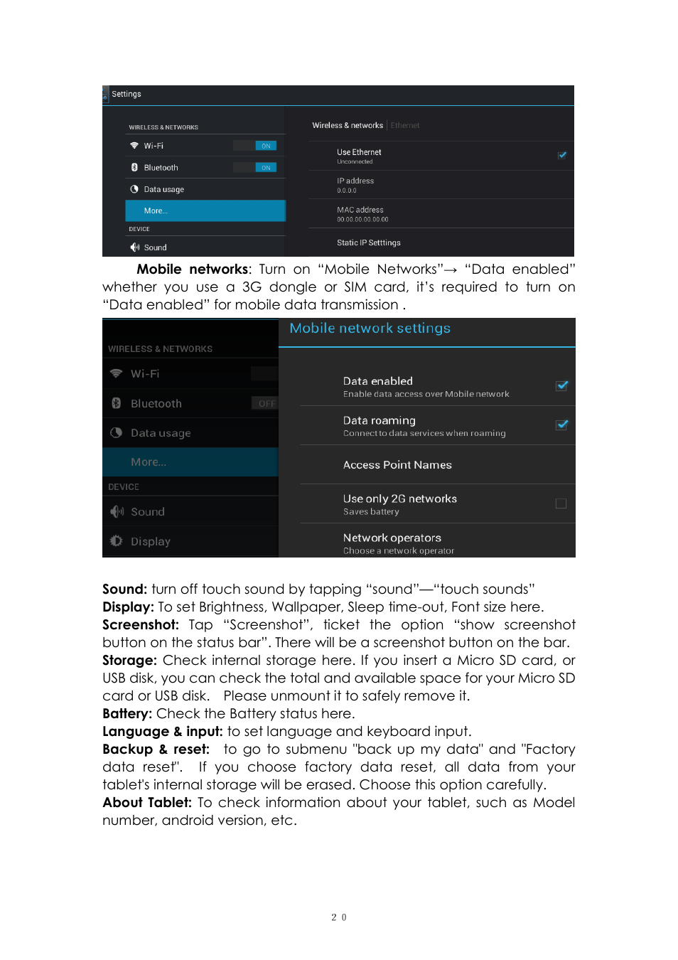 PiPO Max-M7 pro User Manual | Page 20 / 26