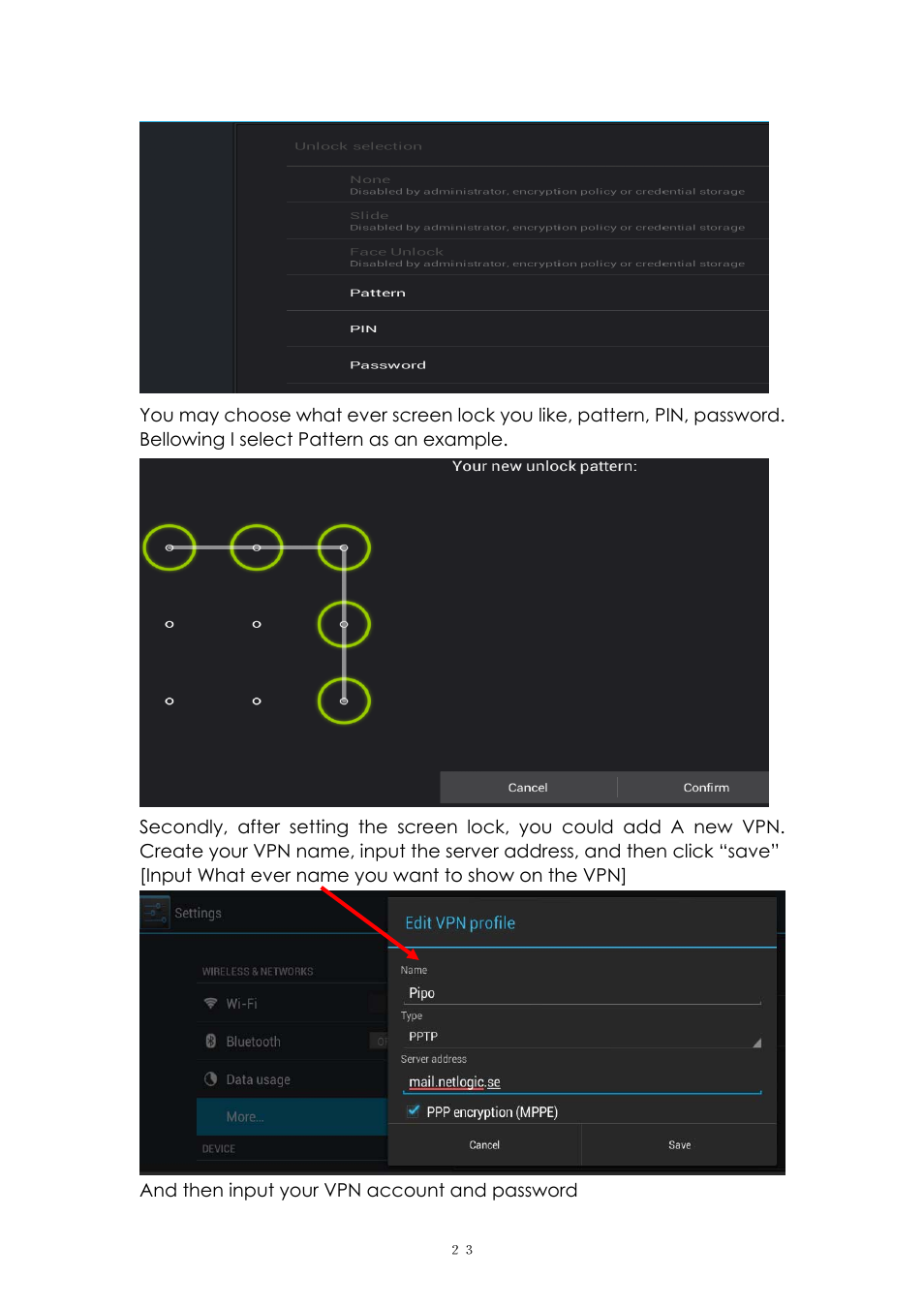 PiPO M8 pro User Manual | Page 23 / 32
