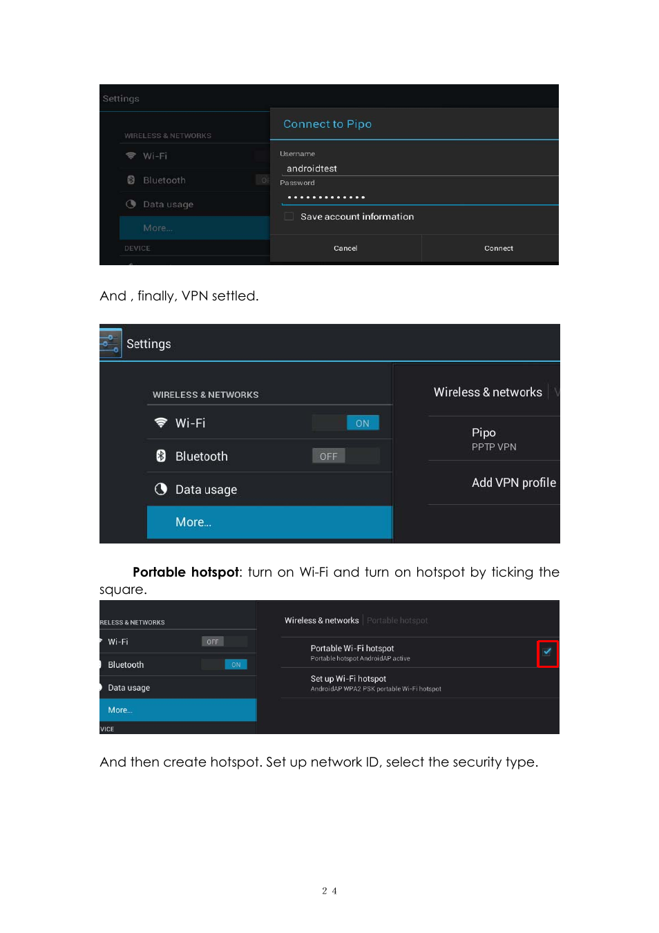 PiPO M8 pro User Manual | Page 24 / 32