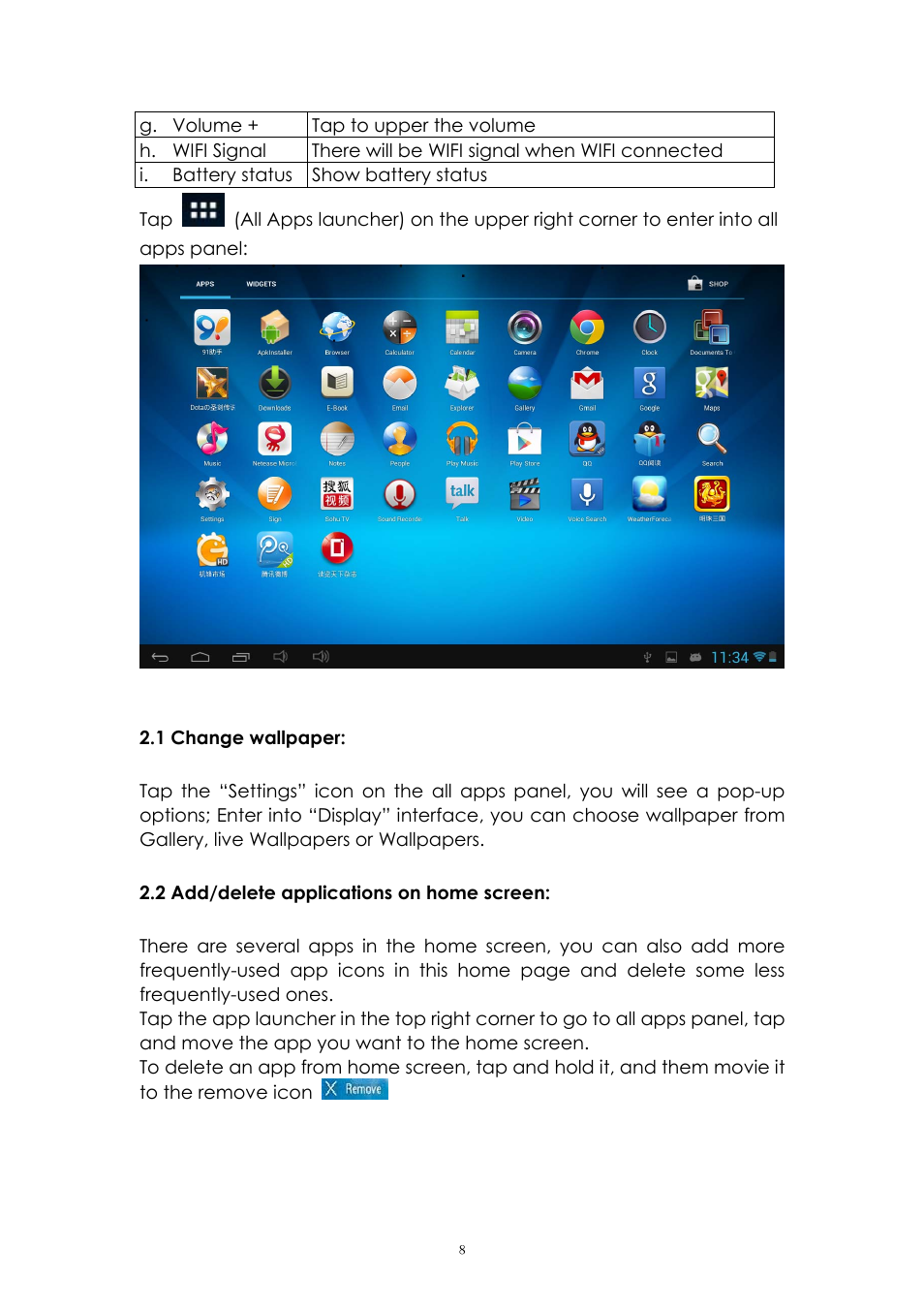 PiPO M8 pro User Manual | Page 8 / 32