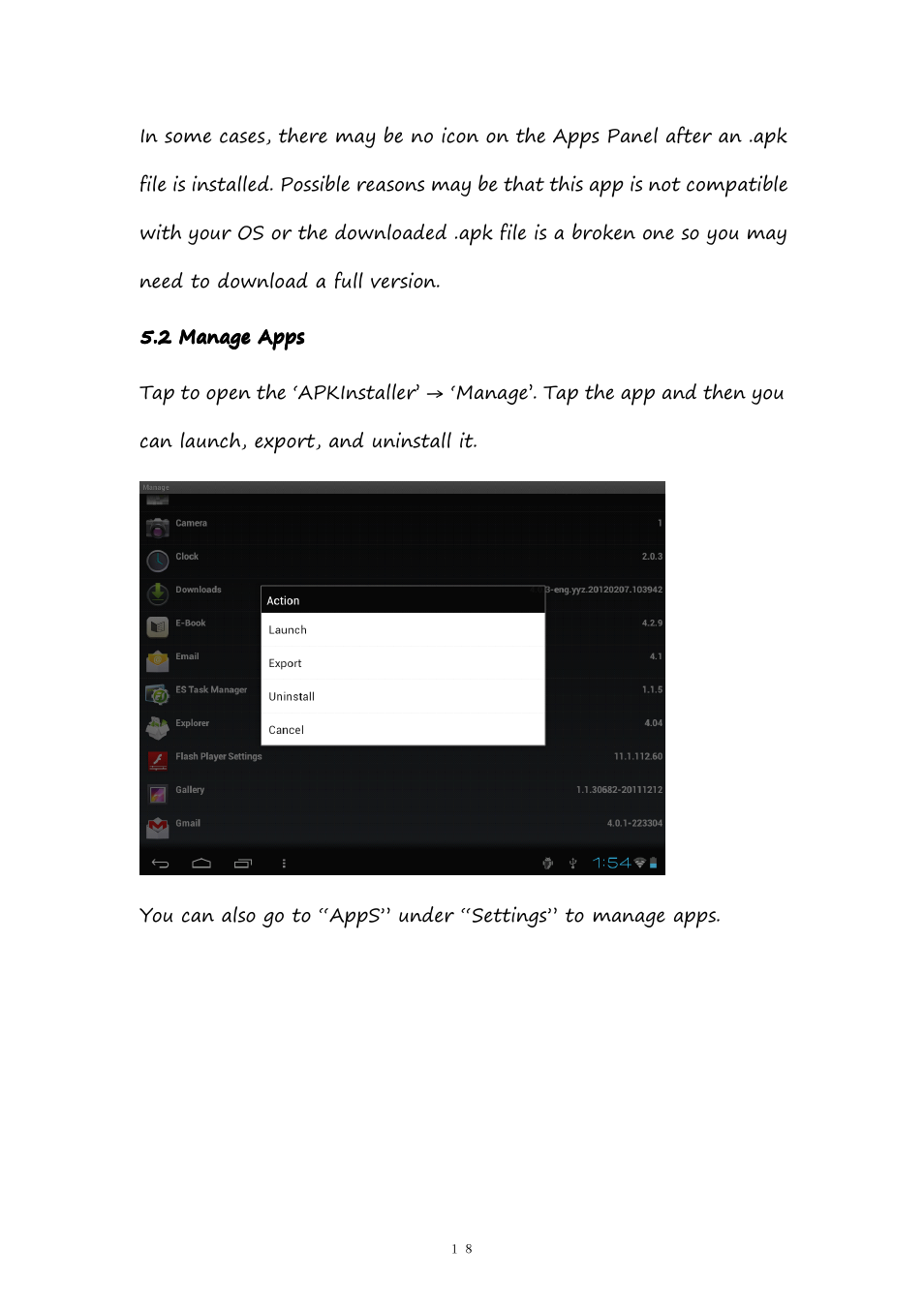 2manageapps, 2 manage apps | PiPO M9 User Manual | Page 18 / 35