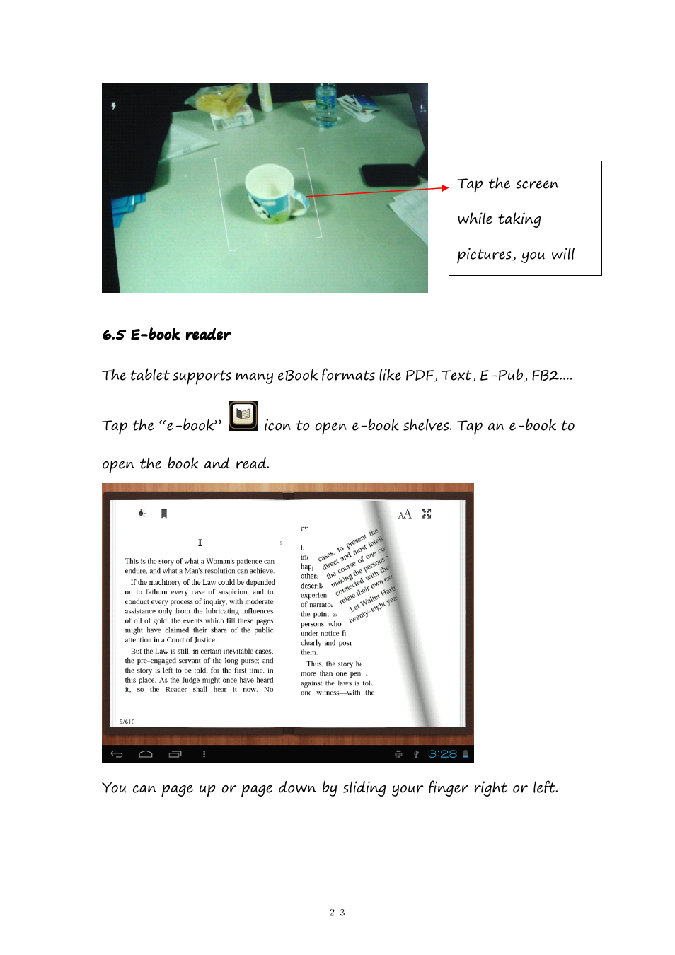 5e-bookreader, 5 e-book reader | PiPO M9 User Manual | Page 23 / 35