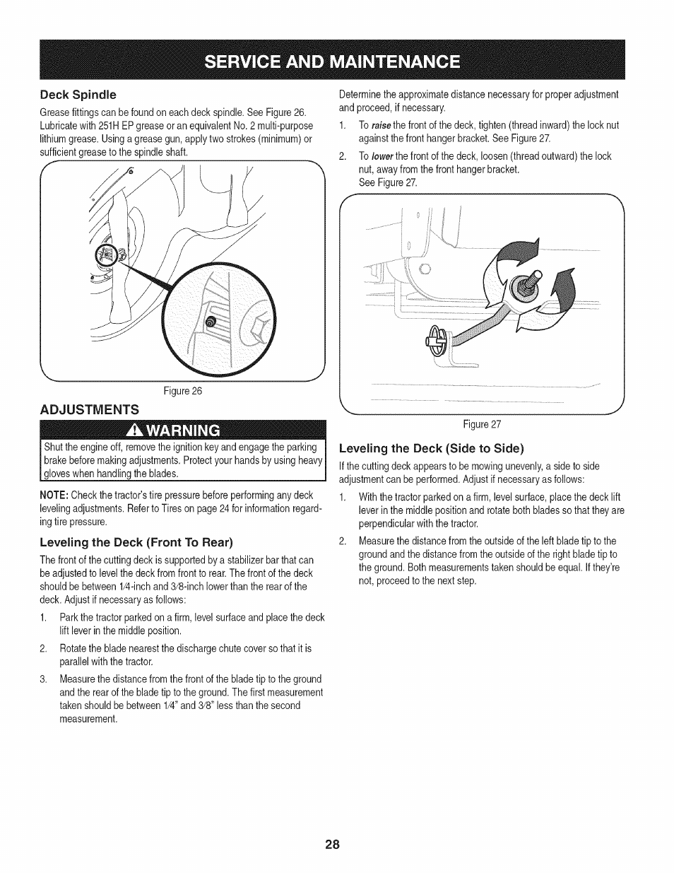 Service and maintenance | Craftsman 247.28672 User Manual | Page 28 / 100