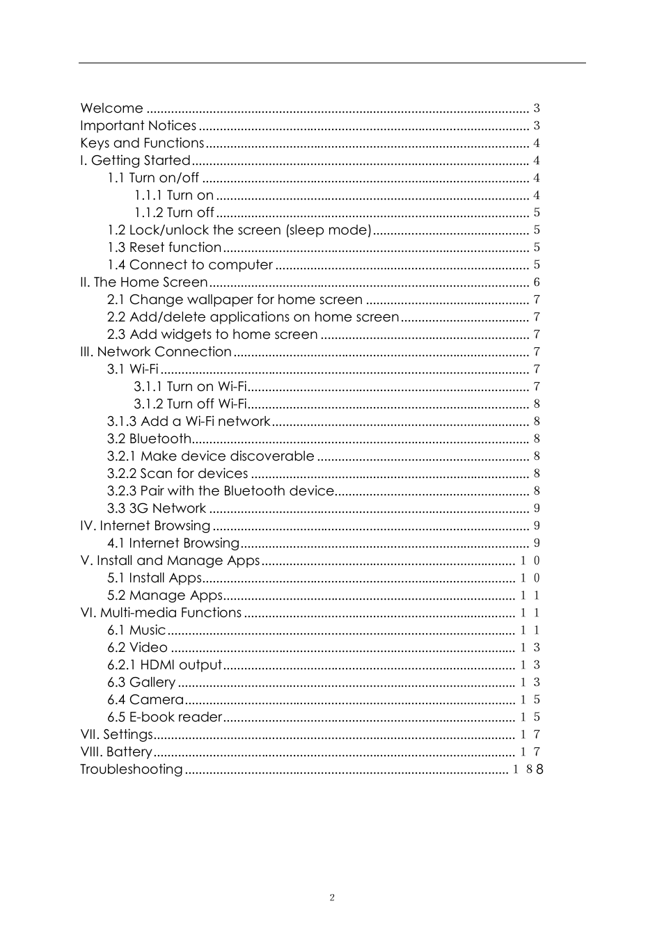 PiPO S3 User Manual | Page 2 / 18