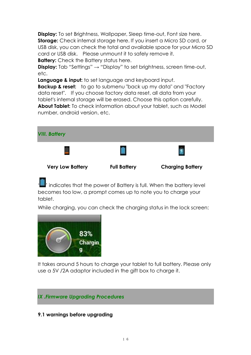 PiPO U2 User Manual | Page 16 / 21