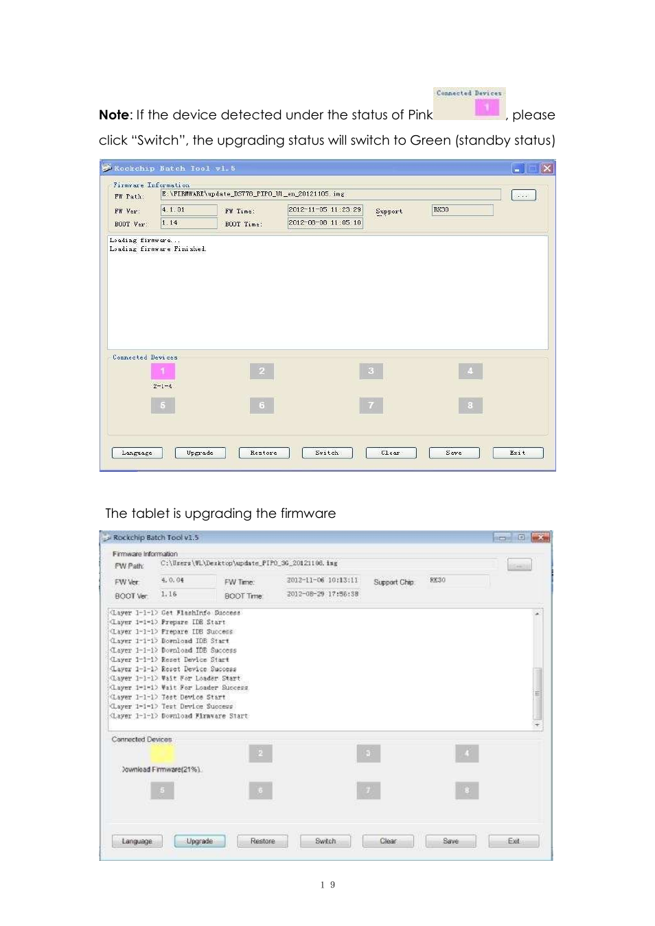 PiPO U2 User Manual | Page 19 / 21