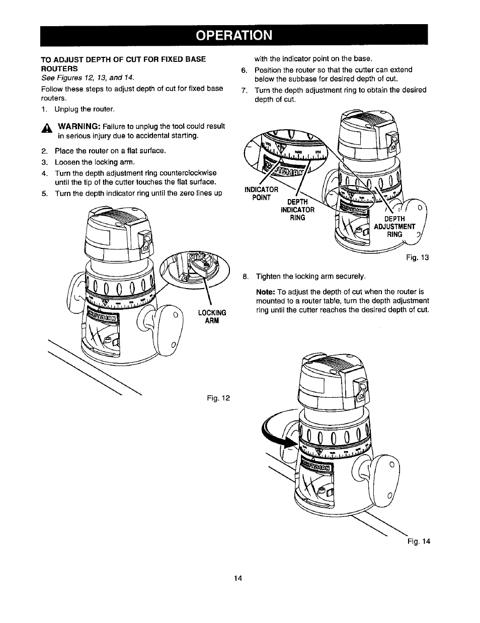 Operation | Craftsman 315.175341 User Manual | Page 14 / 24