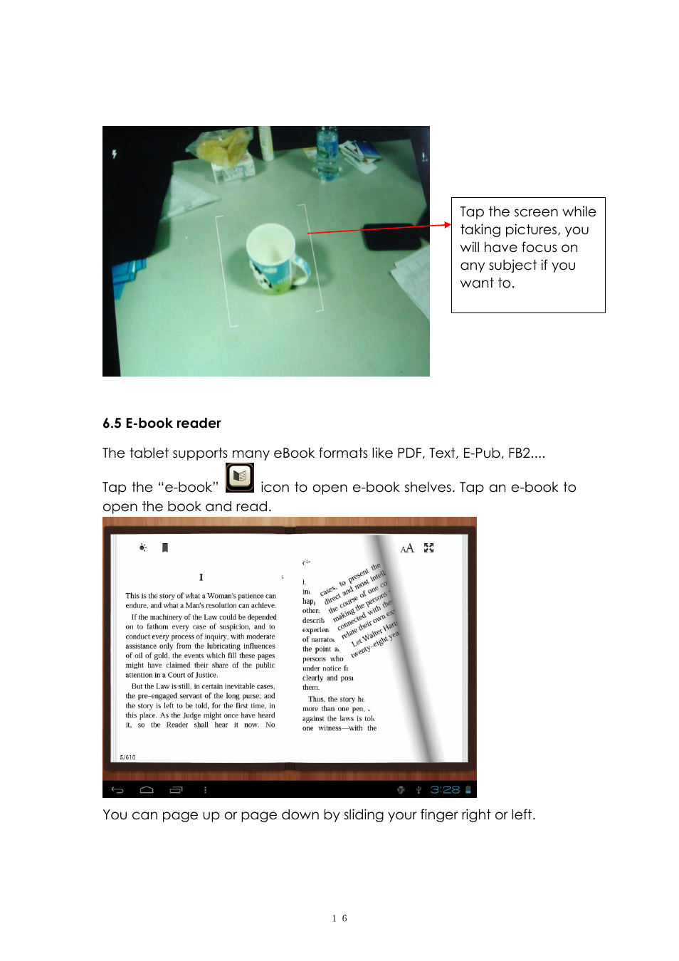 5 e-book reader | PiPO Ultra-U8 User Manual | Page 16 / 32