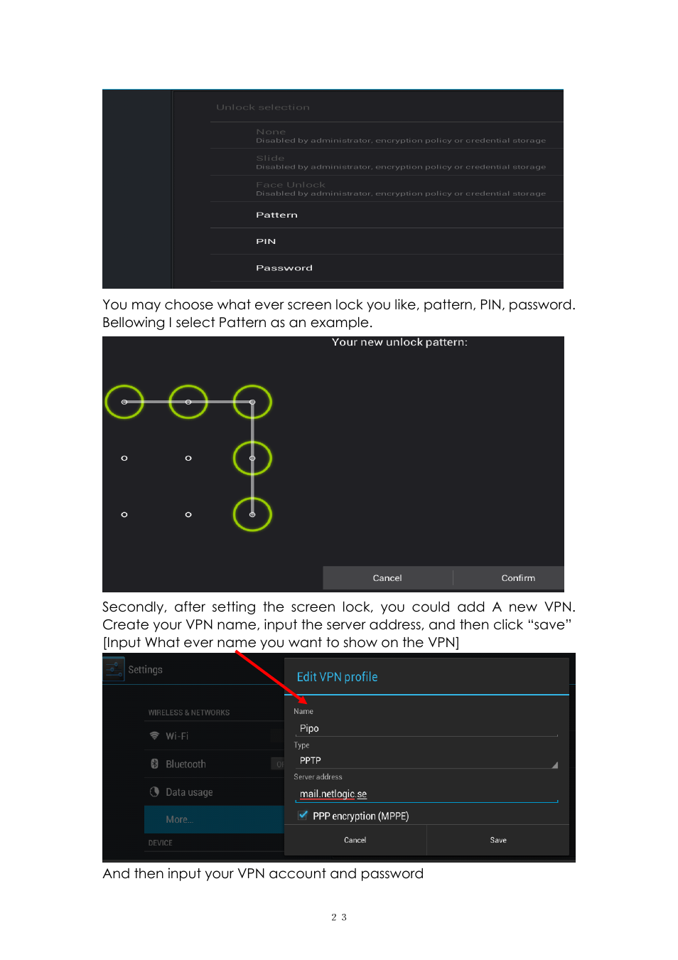 PiPO Ultra-U8 User Manual | Page 23 / 32