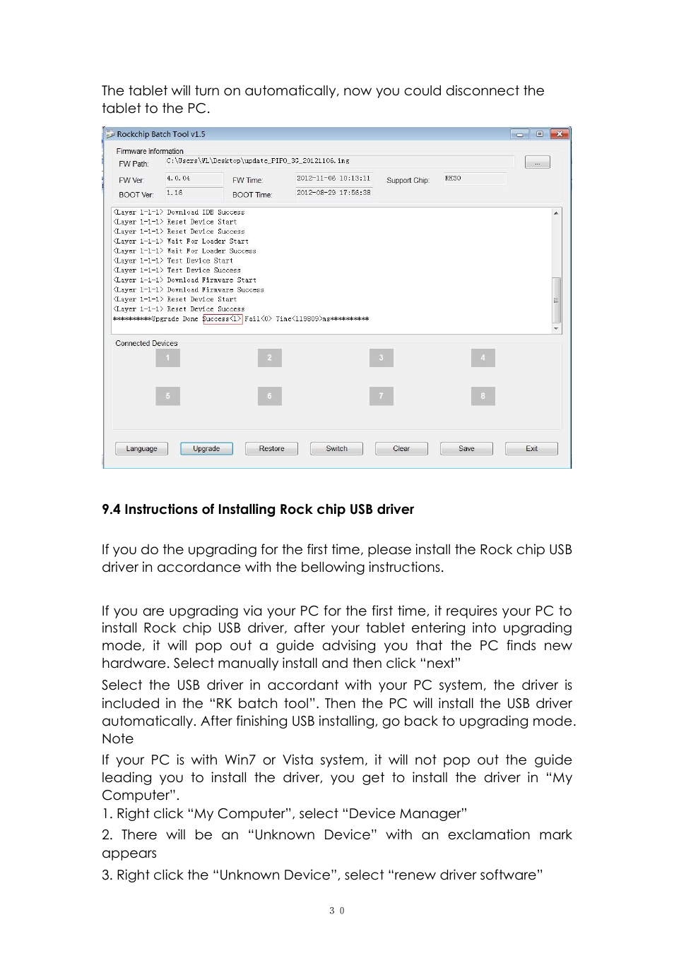 PiPO Ultra-U8 User Manual | Page 30 / 32