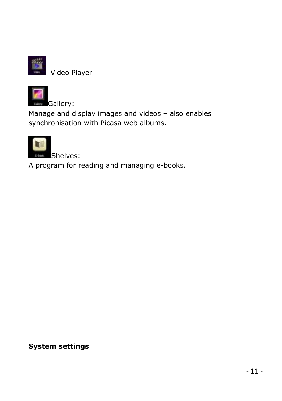 PiPO V4 User Manual | Page 11 / 20