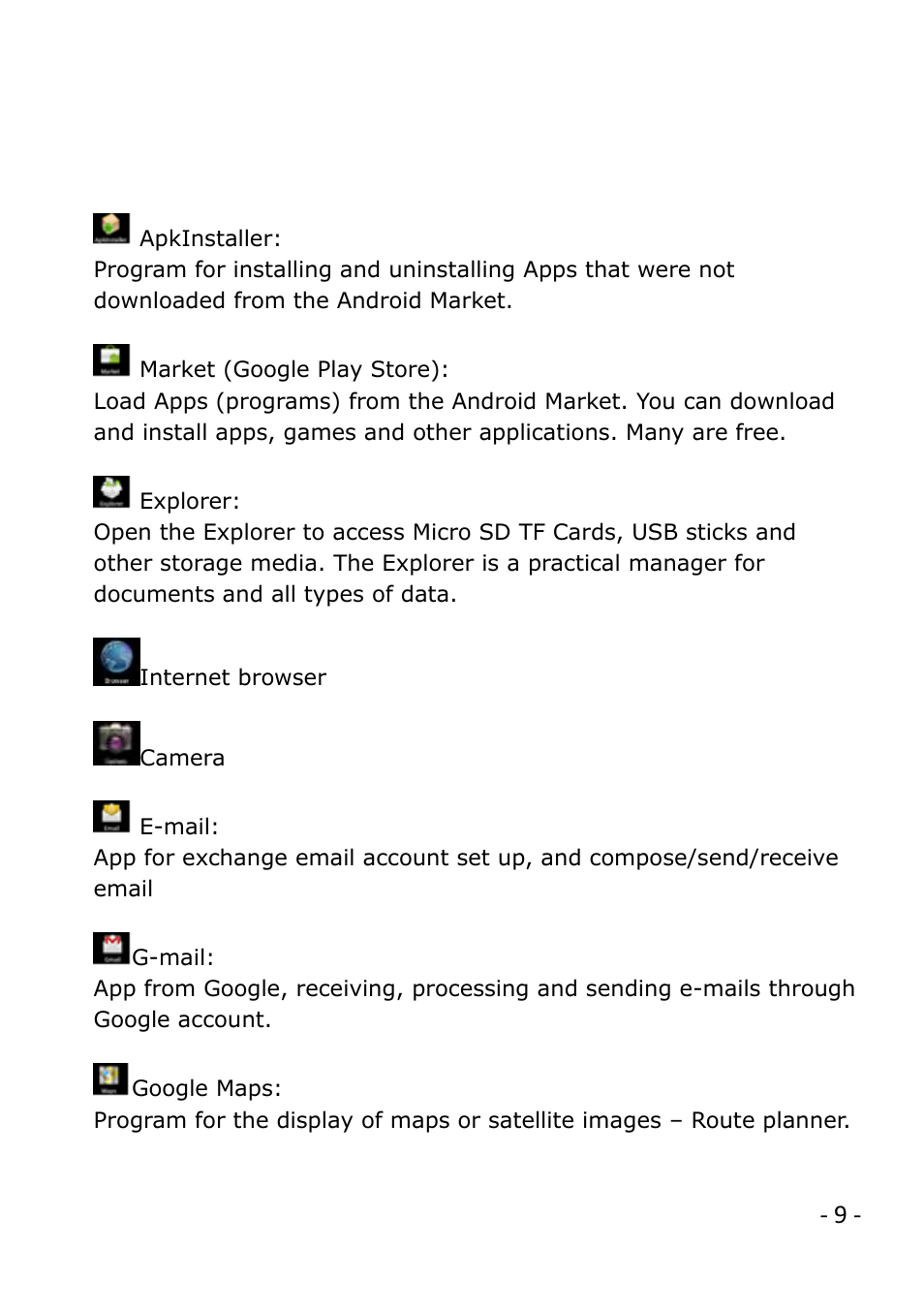 PiPO V4 User Manual | Page 9 / 20