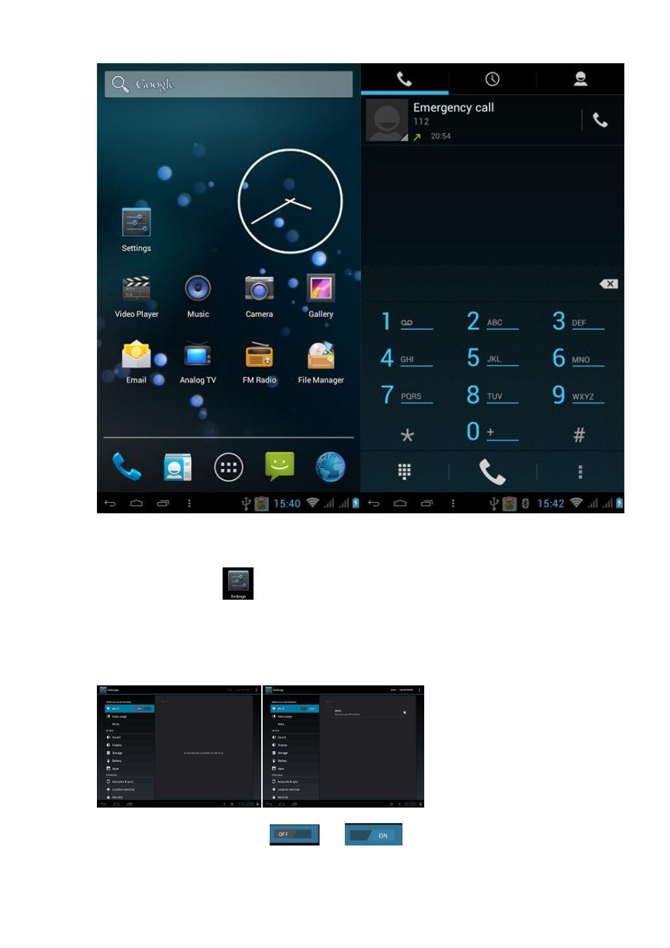System settings, Wireless networks | PiPO i75 User Manual | Page 4 / 8