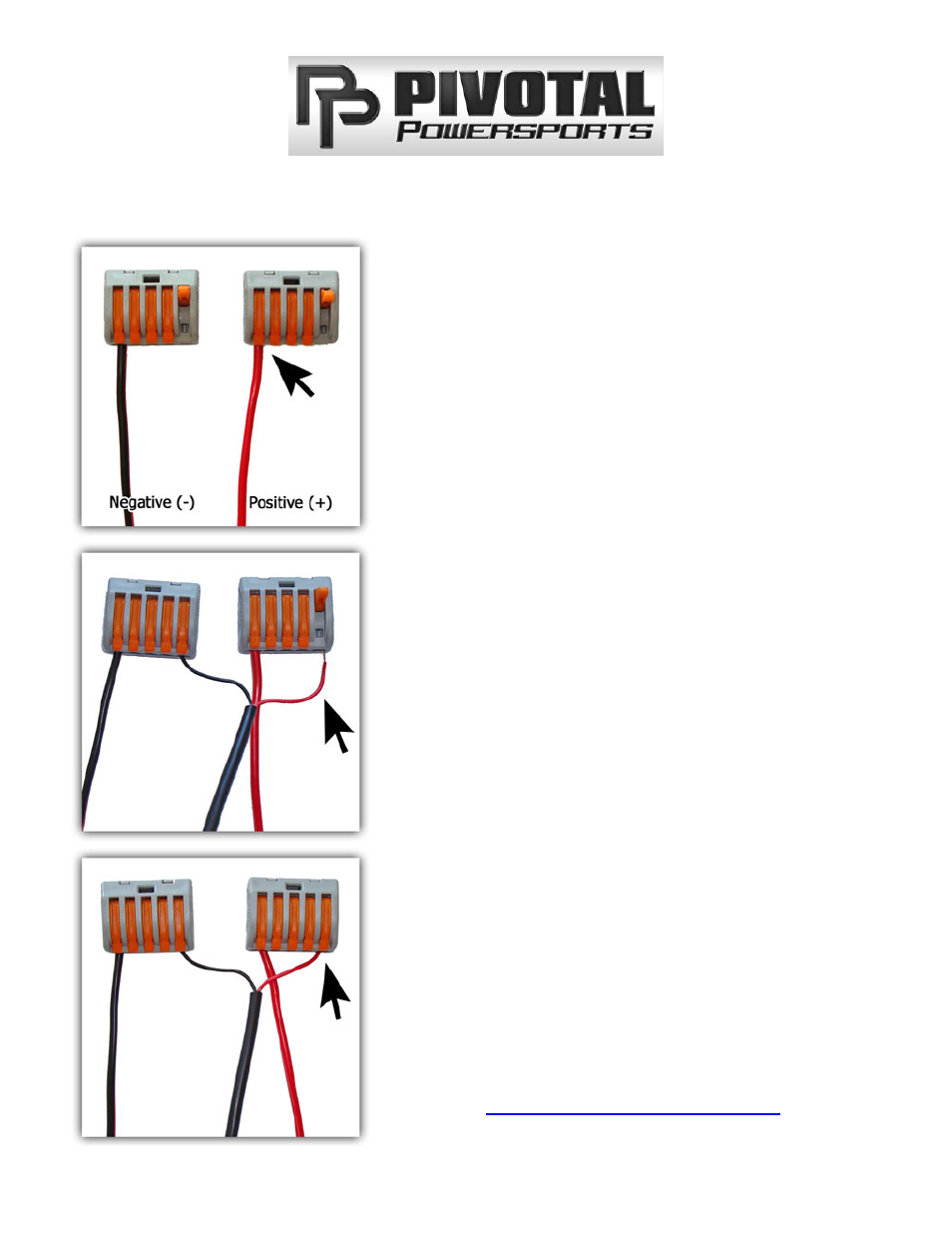 Pivotal Powersports Quick Connect Terminal User Manual | 1 page