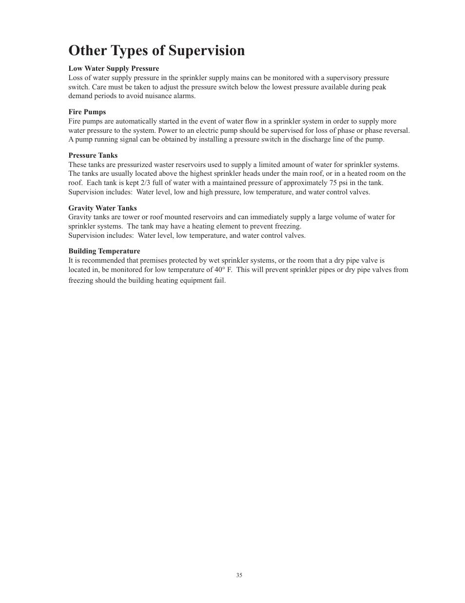 Other types of supervision | Potter Releasing Systems User Manual | Page 35 / 108