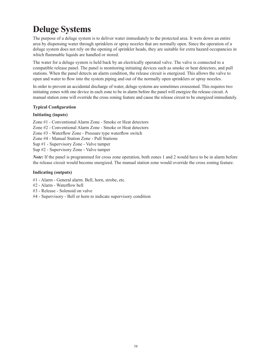 Deluge systems | Potter Releasing Systems User Manual | Page 58 / 108