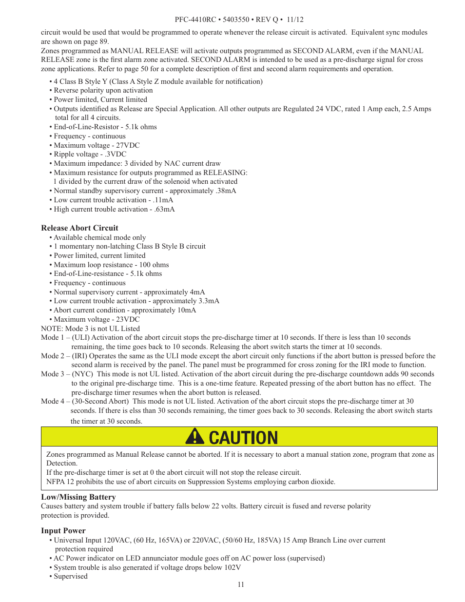 Potter PFC-4410RC User Manual | Page 11 / 99