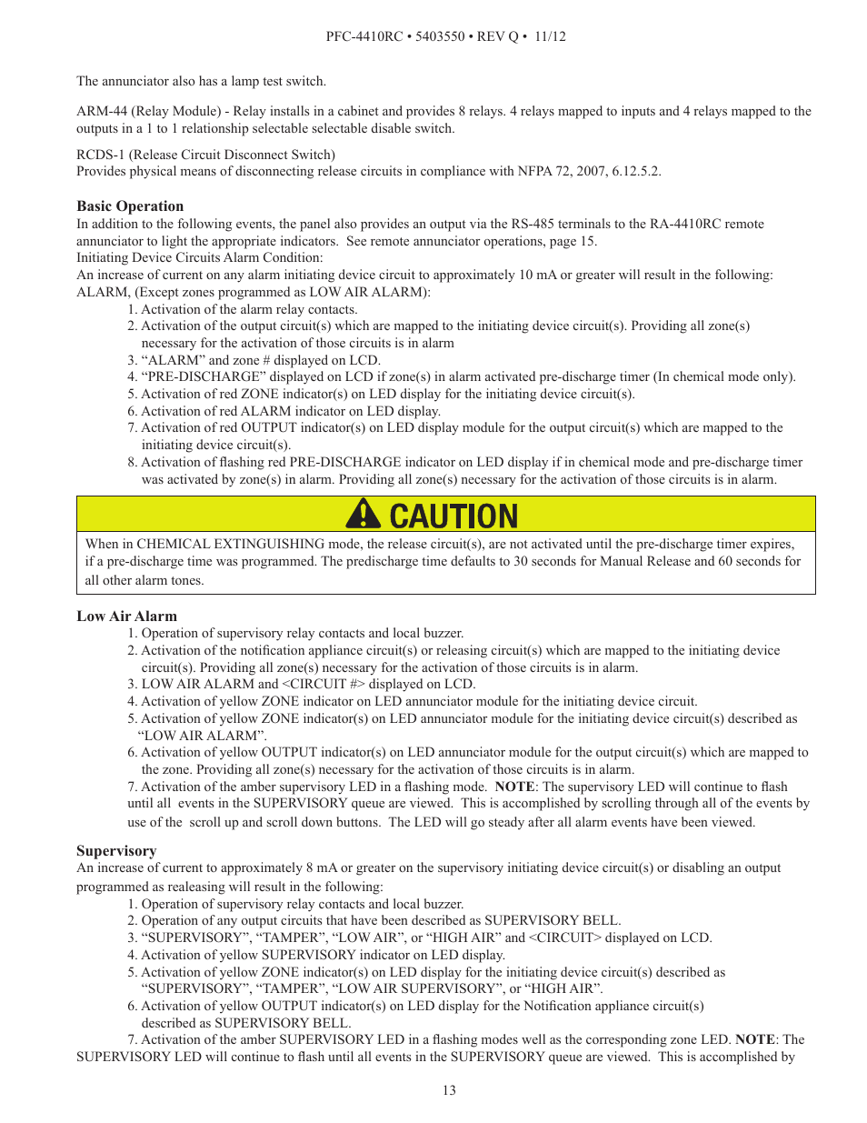 Potter PFC-4410RC User Manual | Page 13 / 99