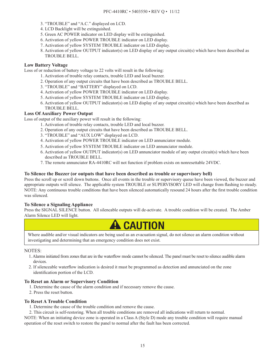 Potter PFC-4410RC User Manual | Page 15 / 99