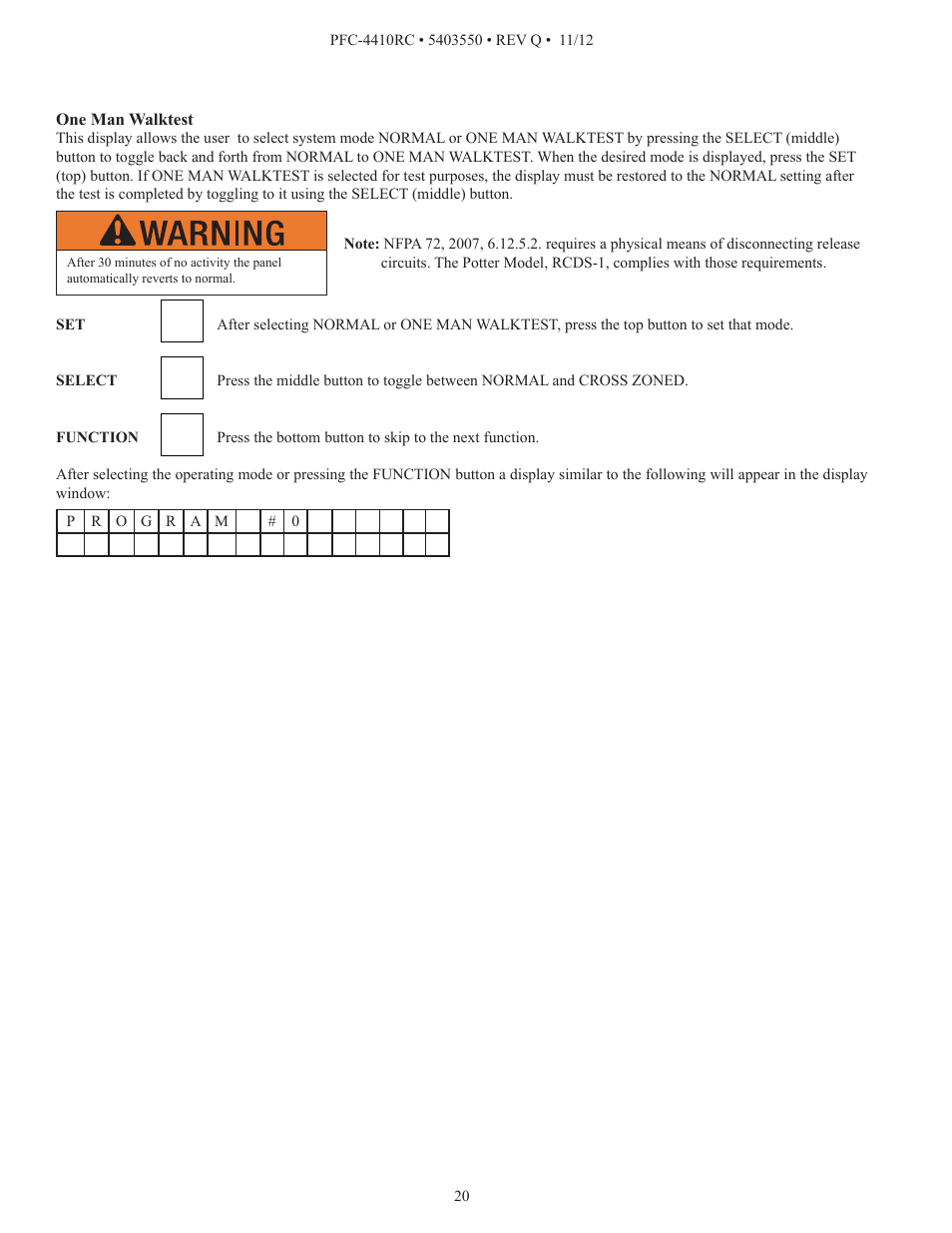 Potter PFC-4410RC User Manual | Page 20 / 99