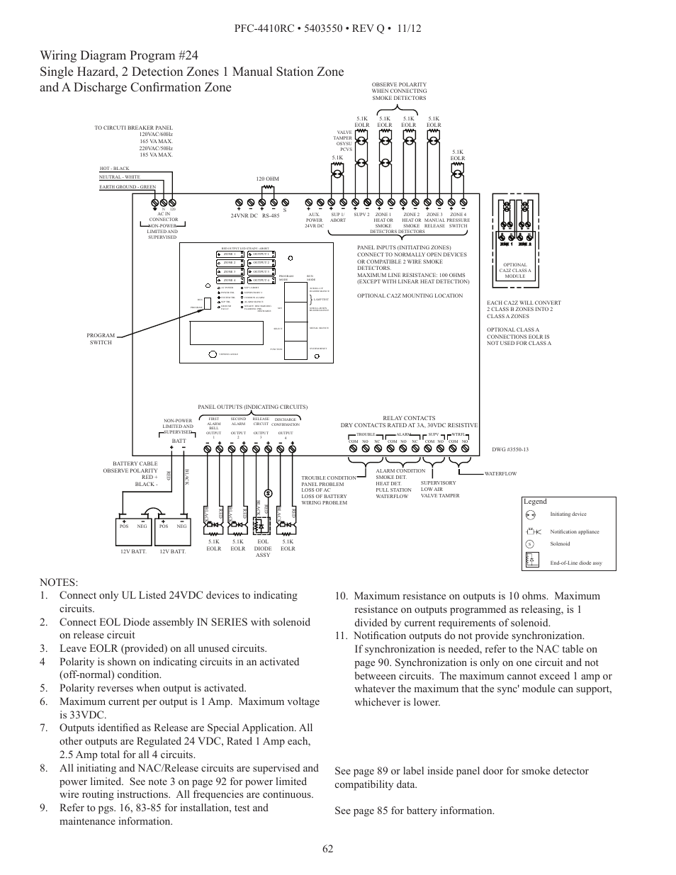 Potter PFC-4410RC User Manual | Page 62 / 99