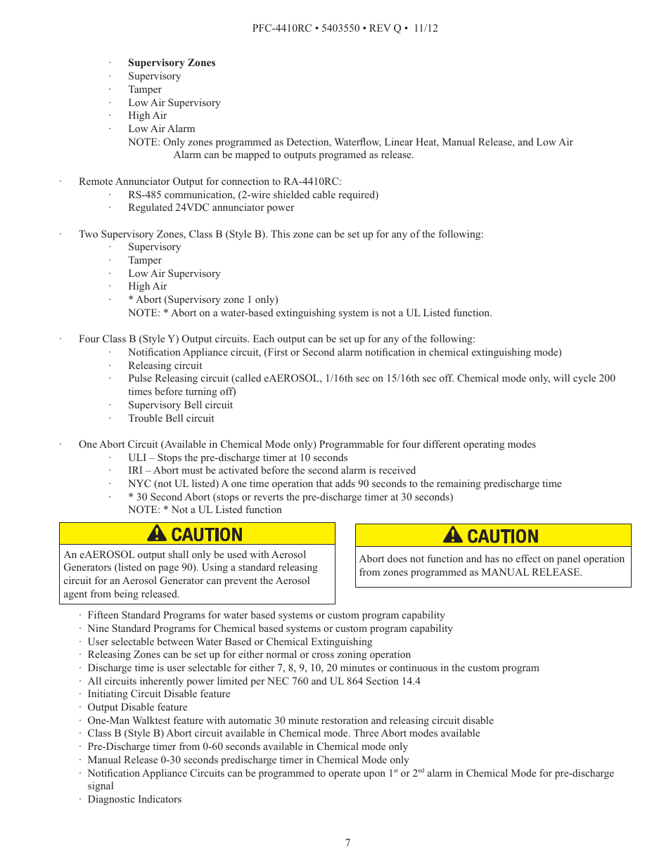 Potter PFC-4410RC User Manual | Page 7 / 99
