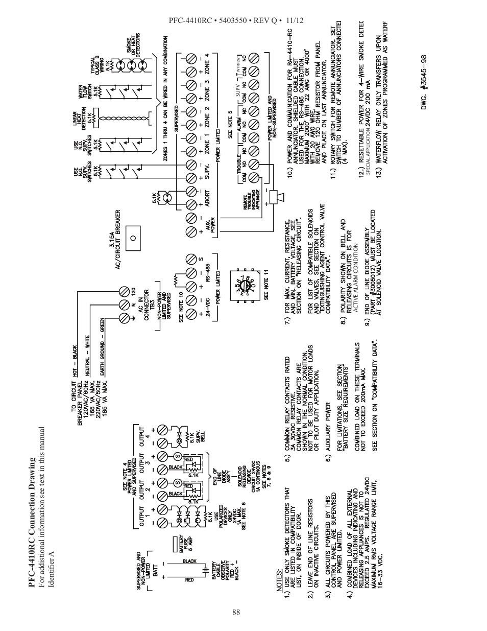 Pfc-4410rc connection drawing | Potter PFC-4410RC User Manual | Page 88 / 99