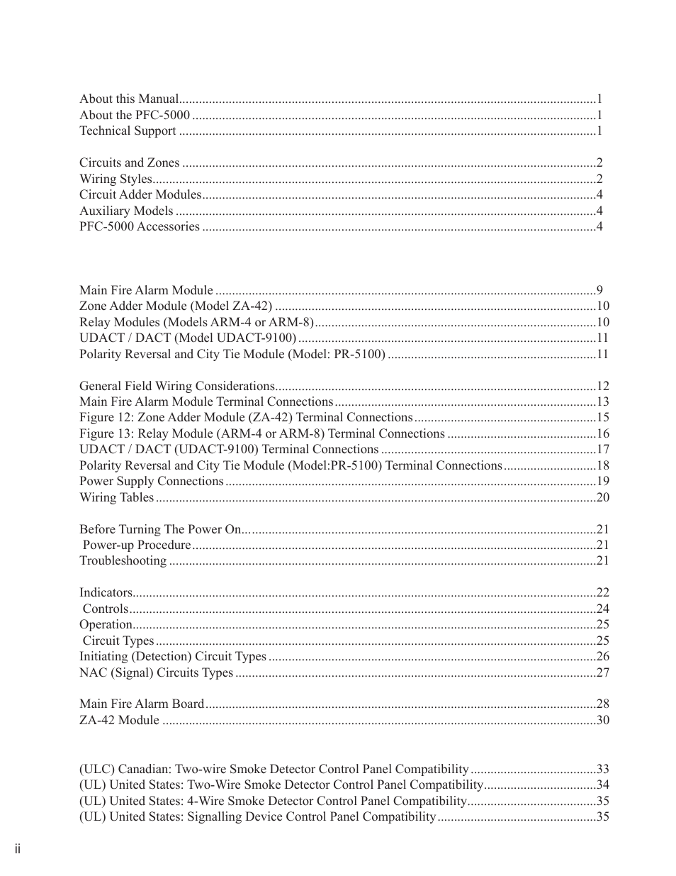 Potter PFC-5000 Series User Manual | Page 3 / 44