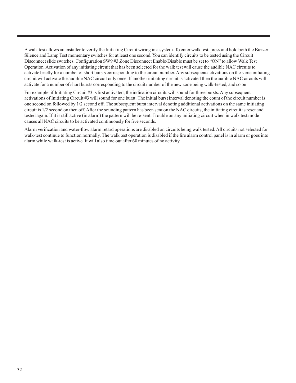 Walk test operation | Potter PFC-5000 Series User Manual | Page 36 / 44
