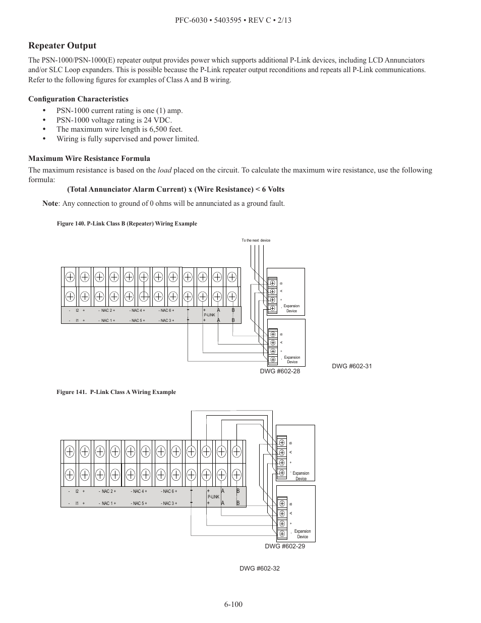 Repeater output | Potter PFC-6030 User Manual | Page 106 / 122