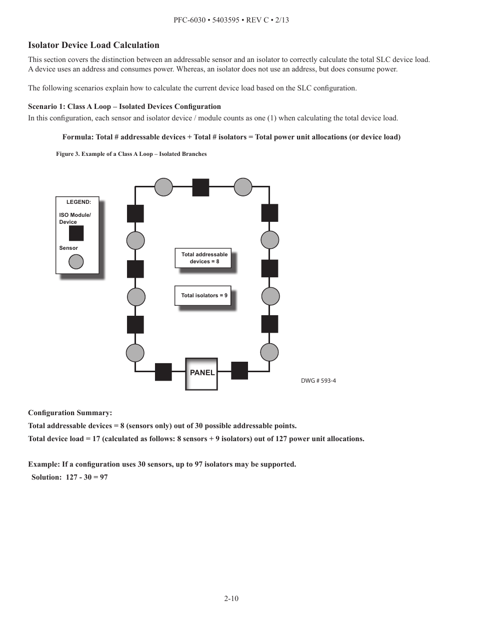 Isolator device load calculation | Potter PFC-6030 User Manual | Page 16 / 122