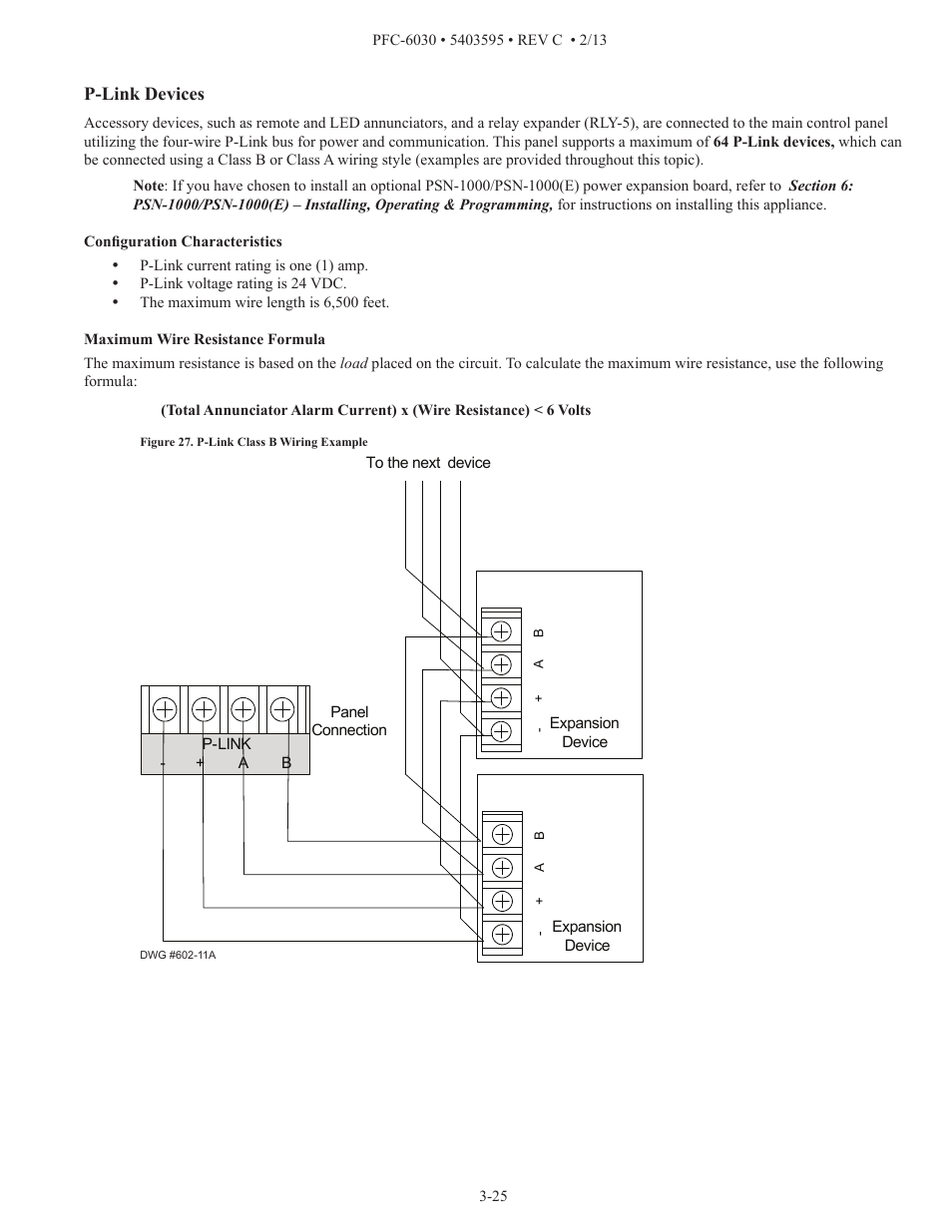 P-link devices | Potter PFC-6030 User Manual | Page 31 / 122