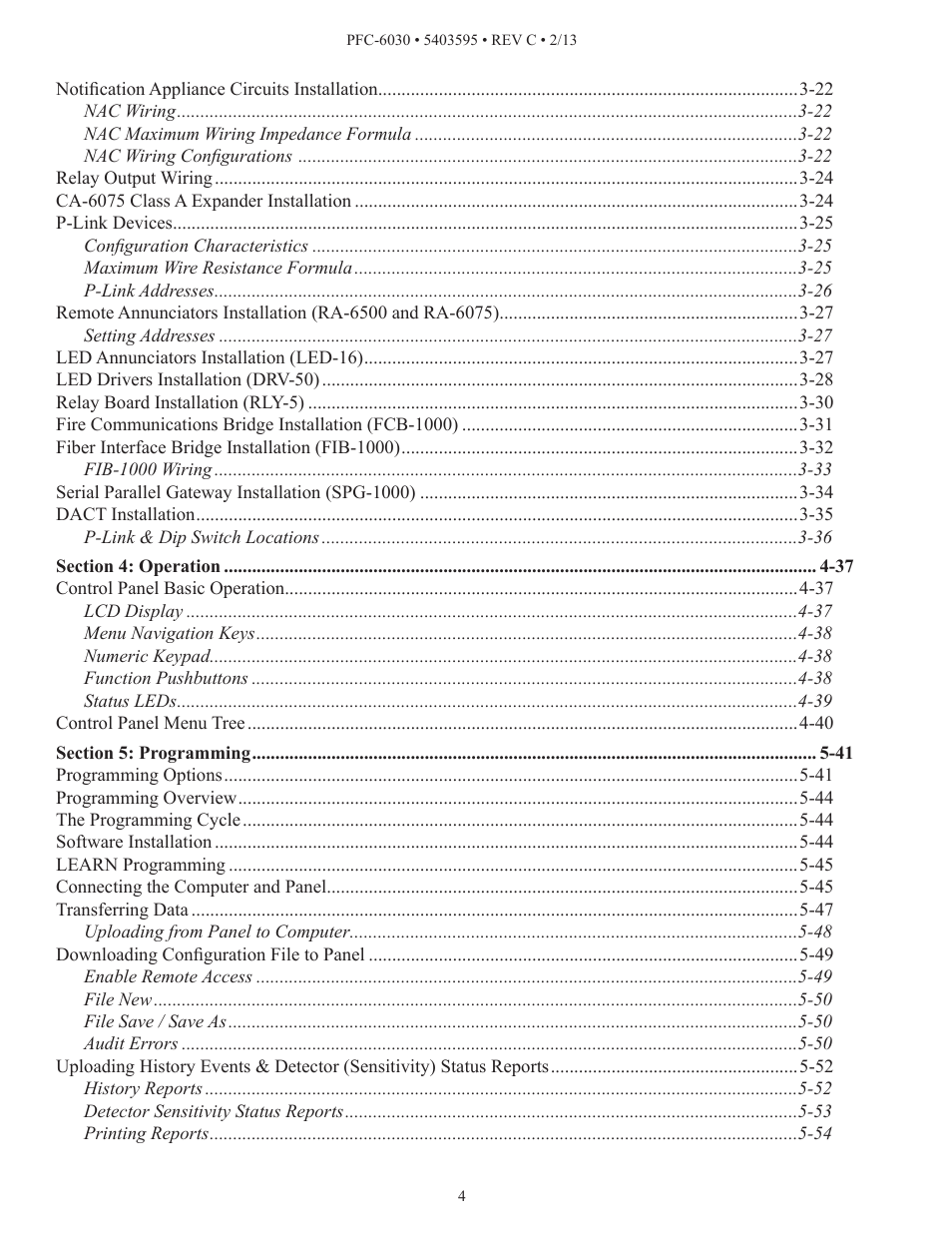 Potter PFC-6030 User Manual | Page 4 / 122