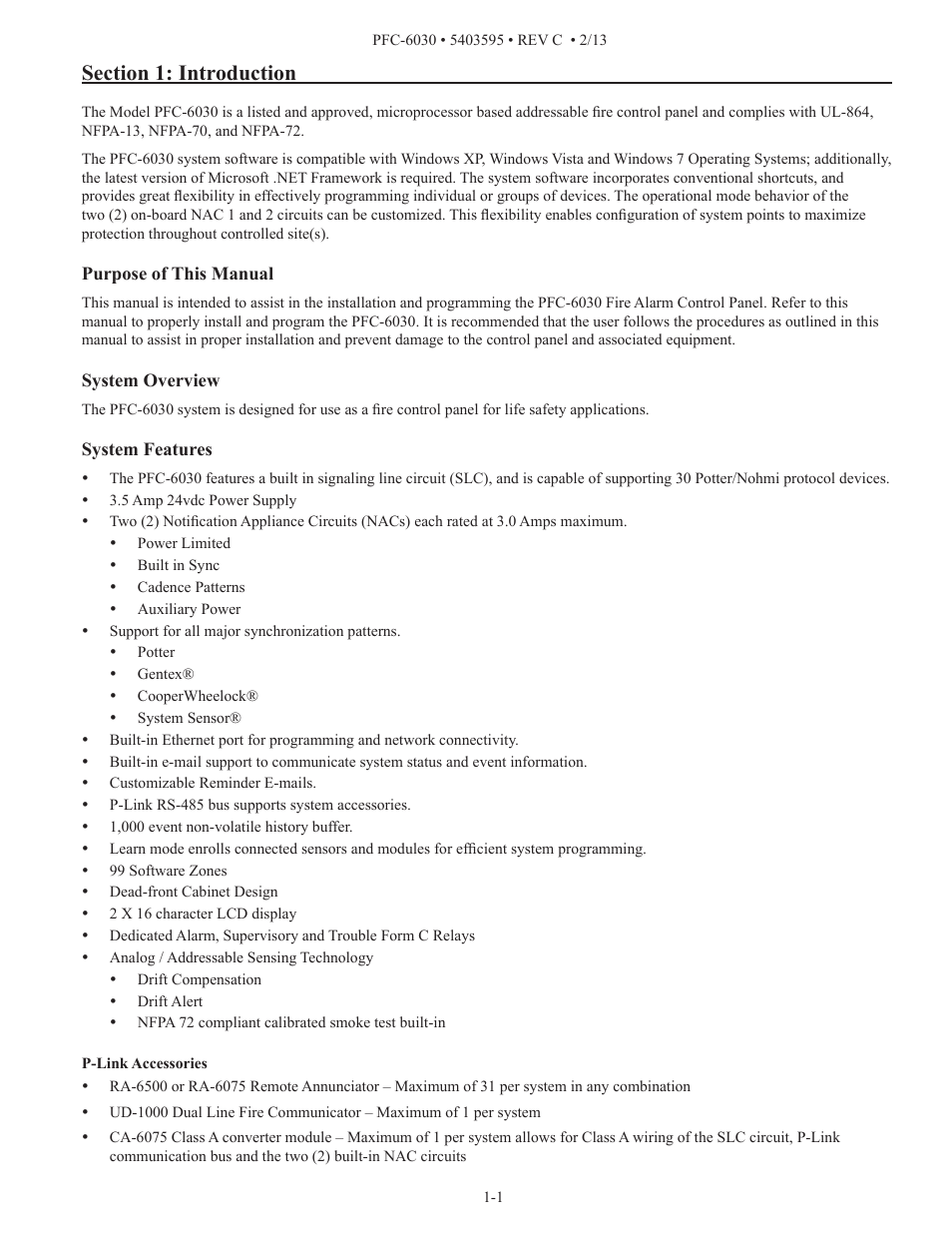 Potter PFC-6030 User Manual | Page 7 / 122