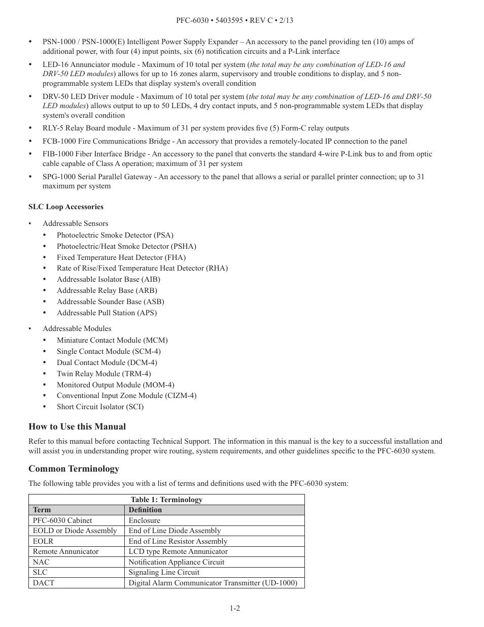 Potter PFC-6030 User Manual | Page 8 / 122