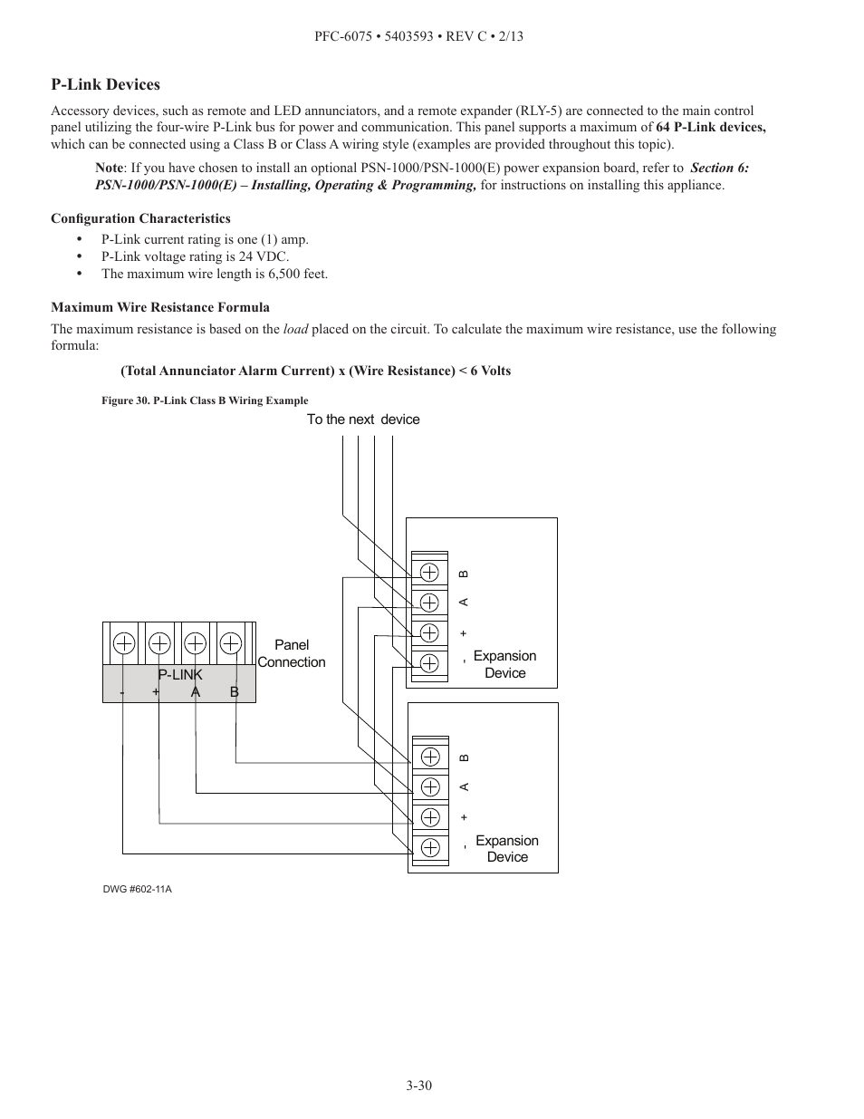 P-link devices | Potter PFC-6075 User Manual | Page 36 / 127