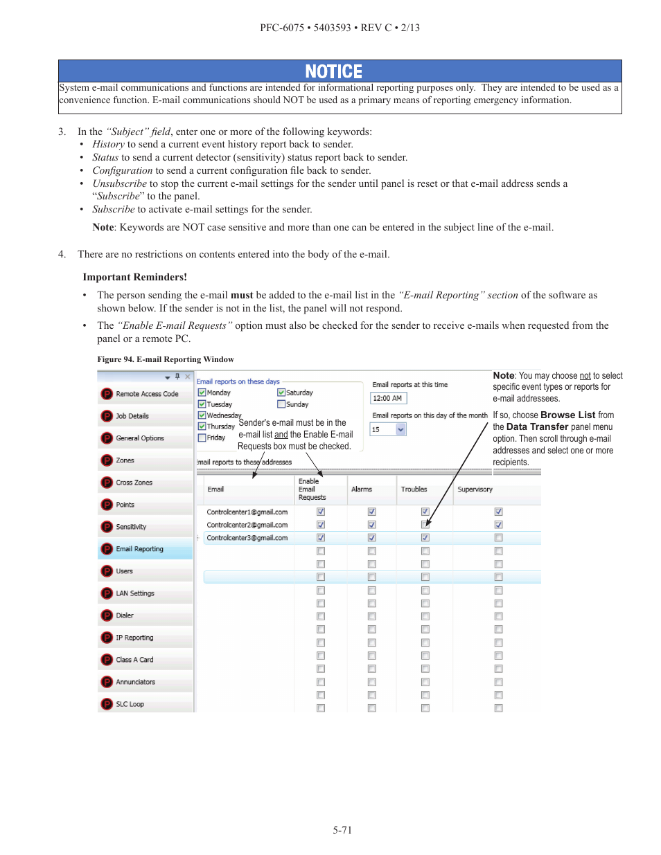 Potter PFC-6075 User Manual | Page 77 / 127