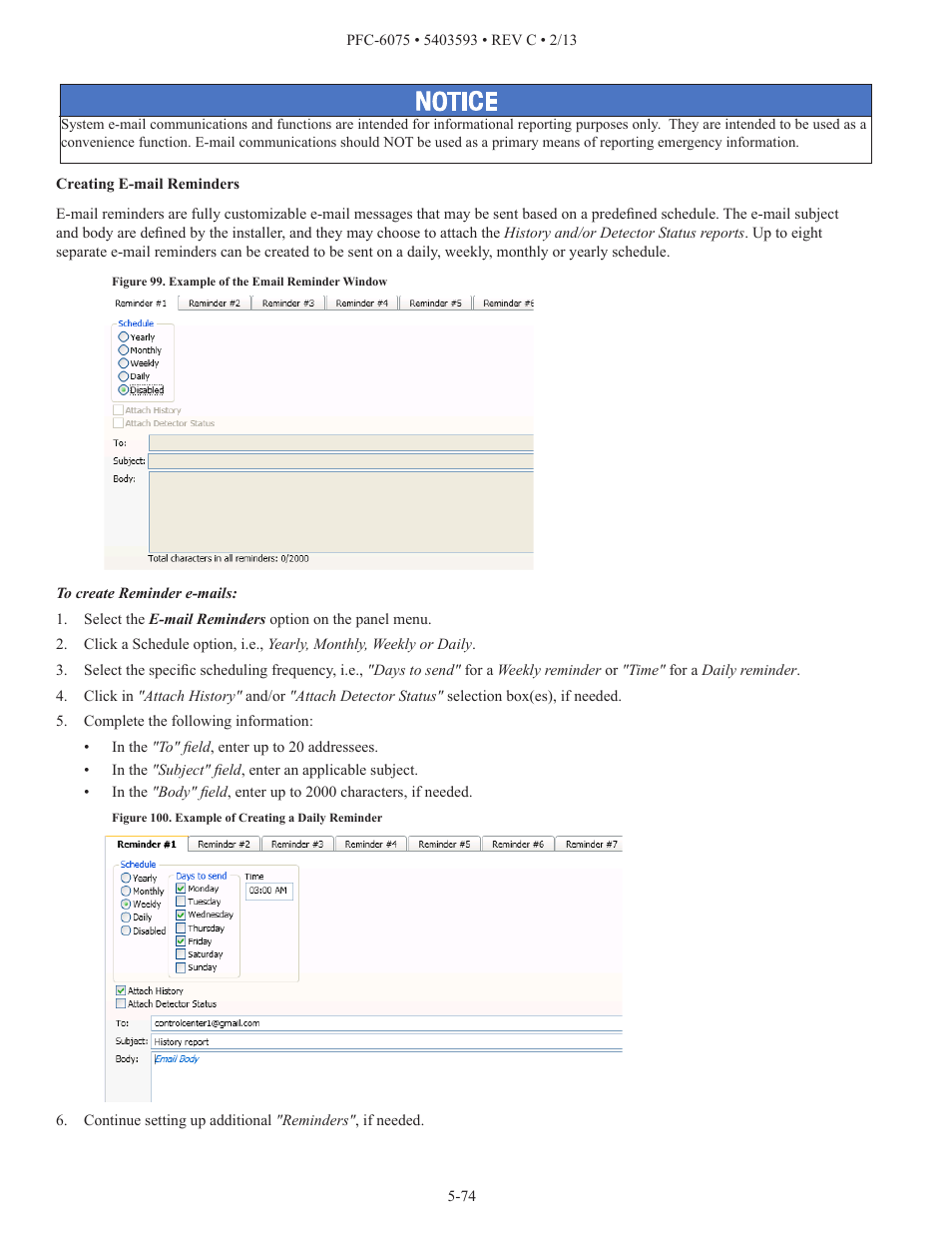 Potter PFC-6075 User Manual | Page 80 / 127