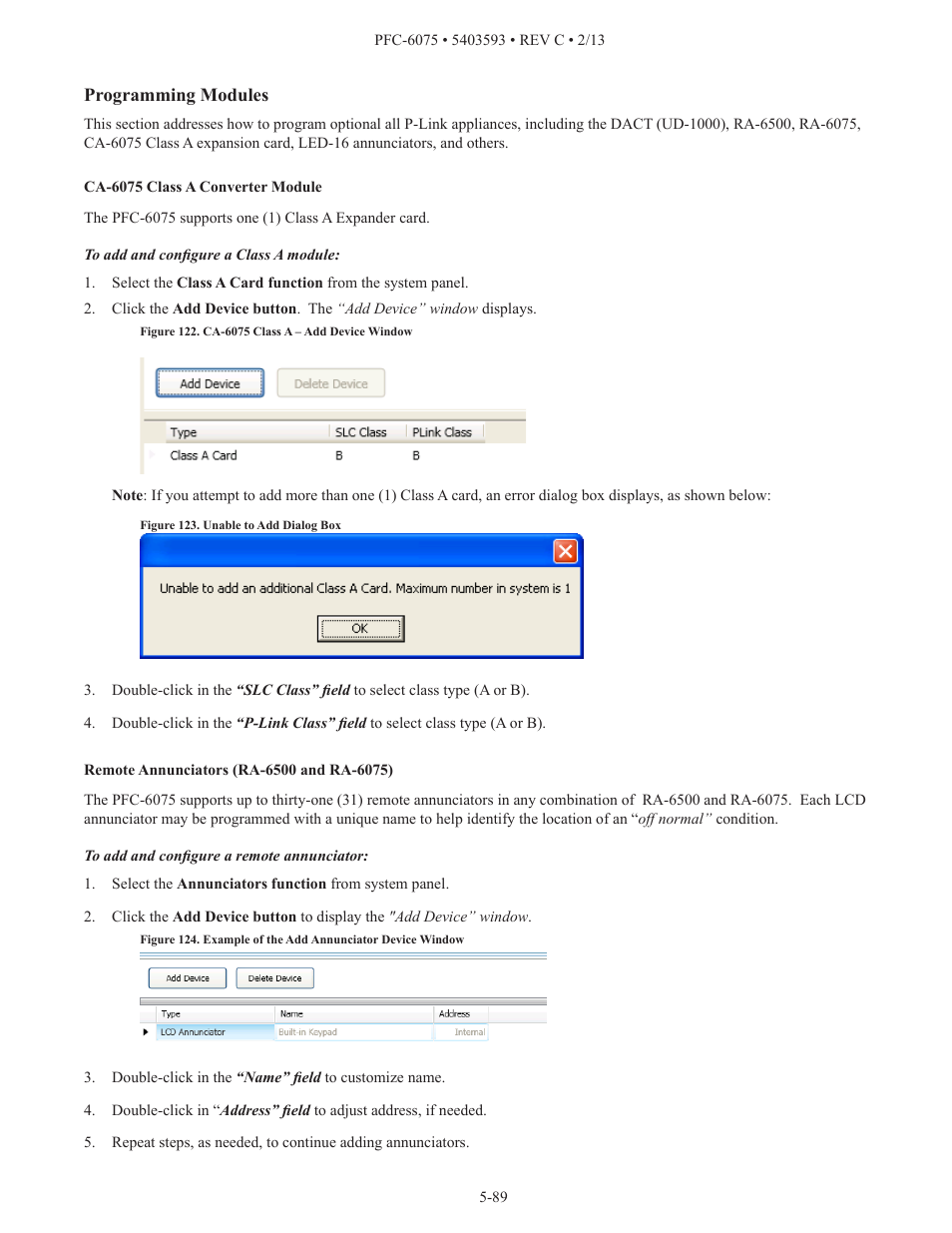 Potter PFC-6075 User Manual | Page 95 / 127