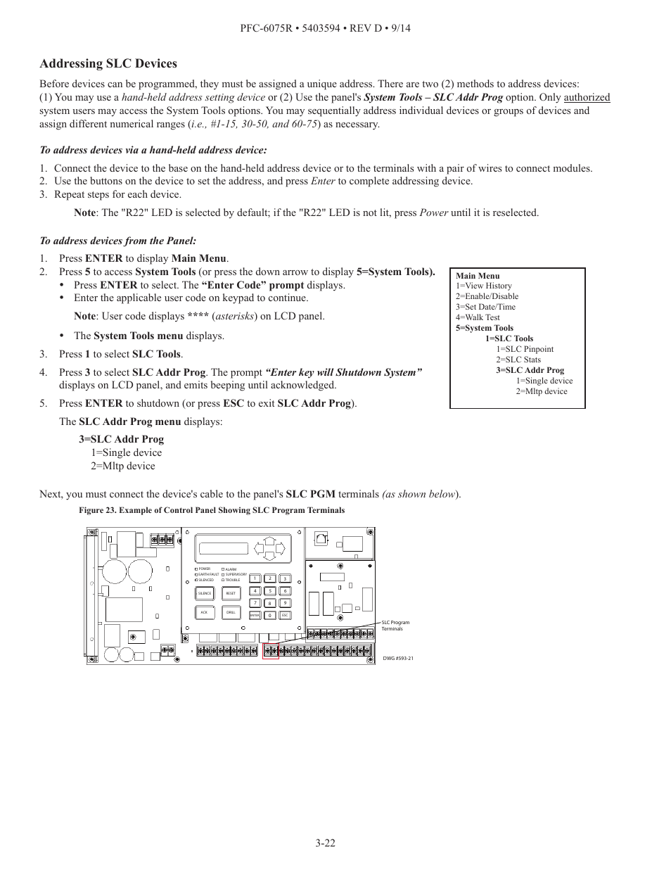 Addressing slc devices | Potter PFC-6075R User Manual | Page 28 / 136