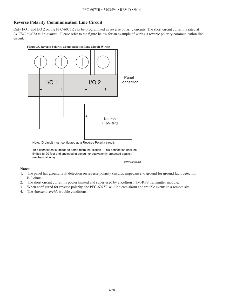 I/o 1 i/o 2 | Potter PFC-6075R User Manual | Page 34 / 136