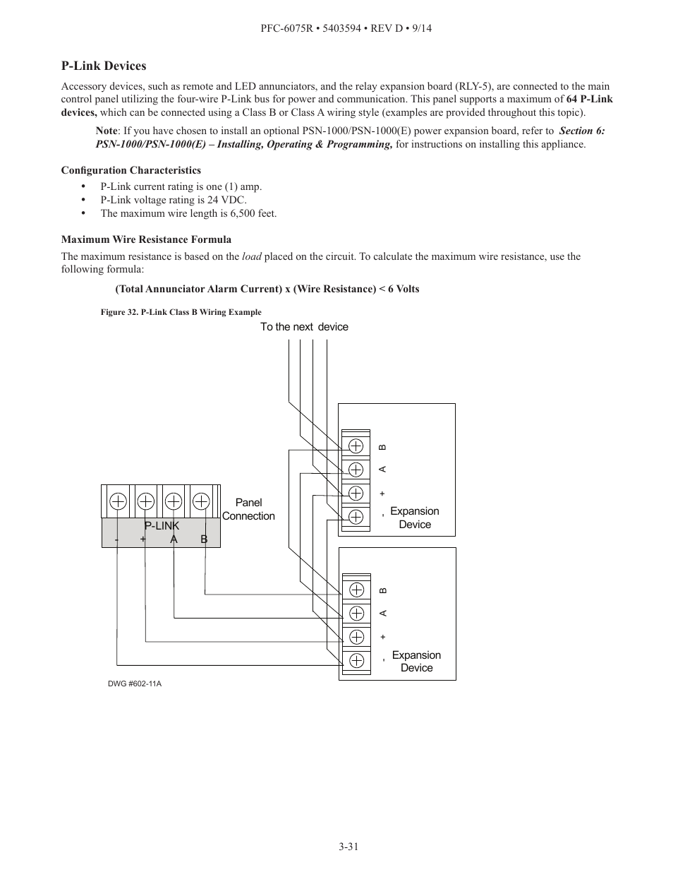 P-link devices | Potter PFC-6075R User Manual | Page 37 / 136