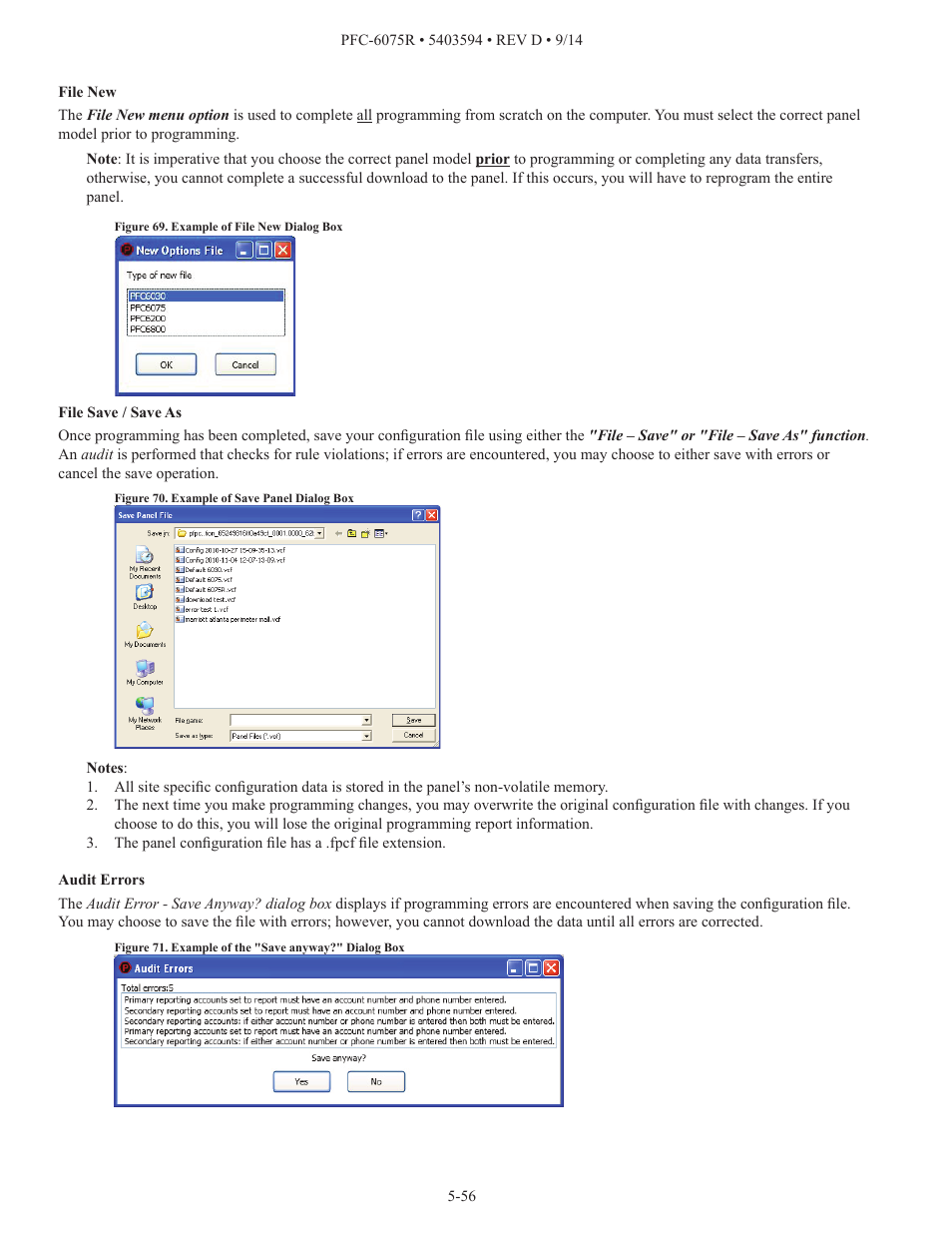 Potter PFC-6075R User Manual | Page 62 / 136