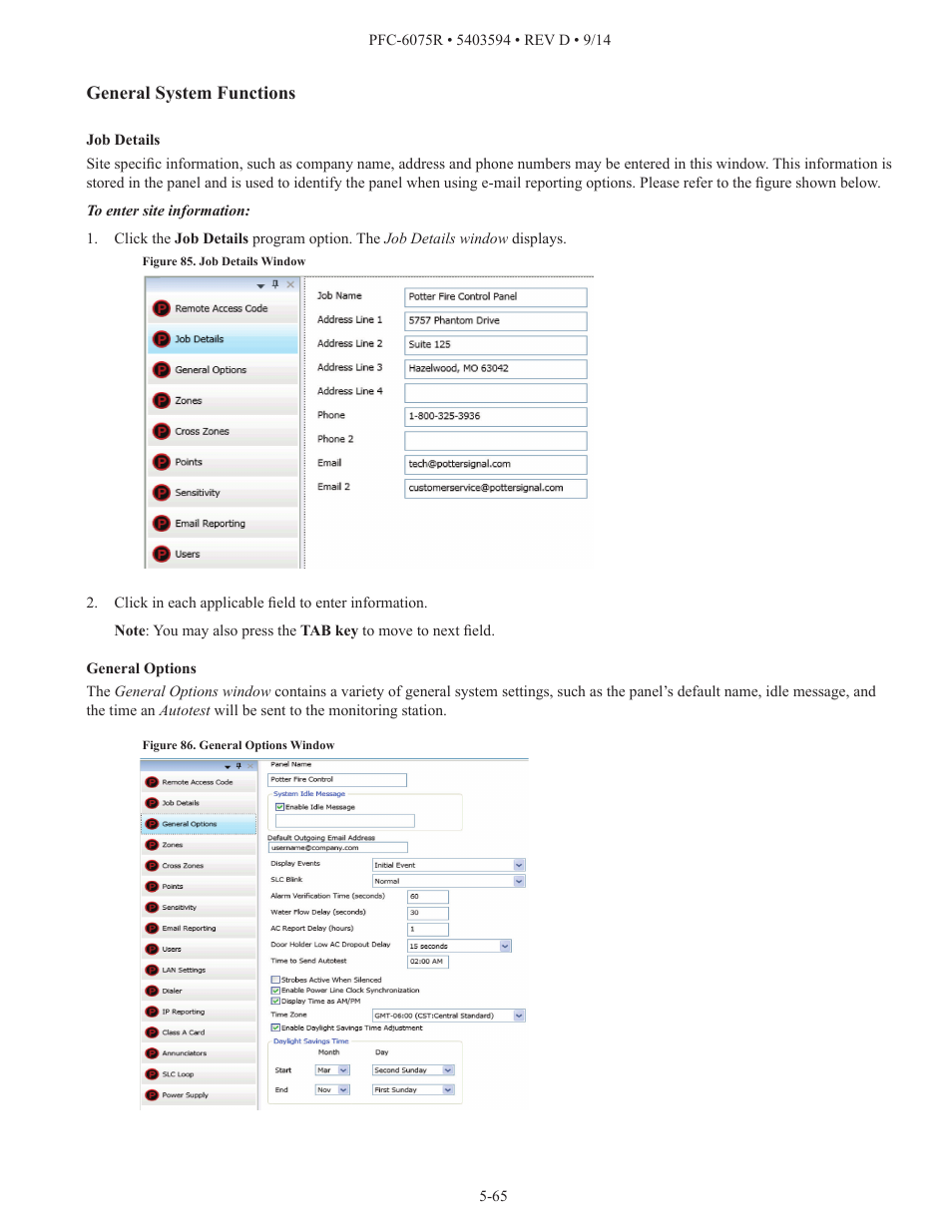 Potter PFC-6075R User Manual | Page 71 / 136