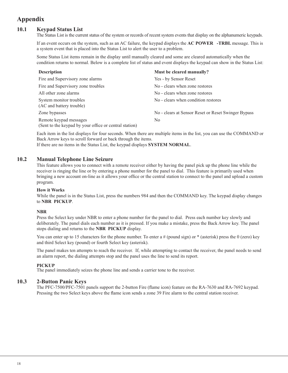 Appendix | Potter PFC-7501 User Manual | Page 22 / 26