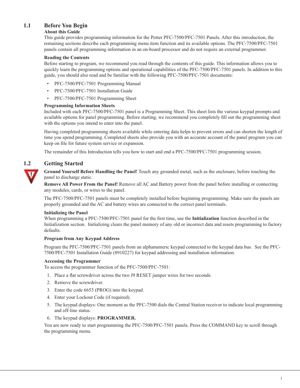 Potter PFC-7501 User Manual | Page 5 / 26