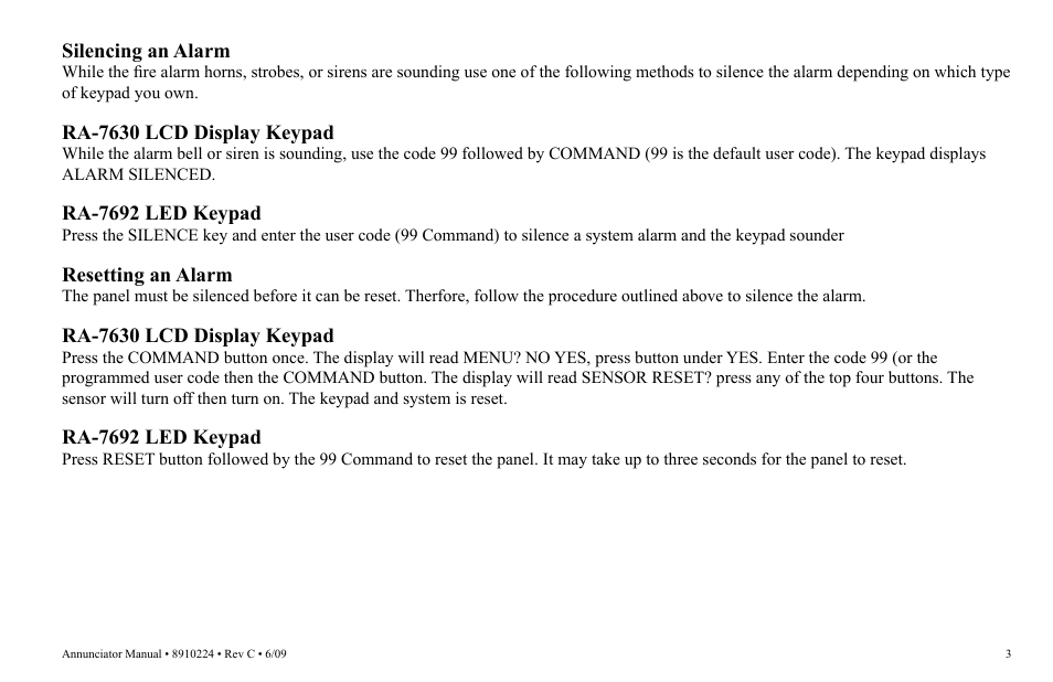 Potter RA-7692 User Manual | Page 3 / 16